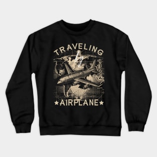 Traveling by Airplane Crewneck Sweatshirt